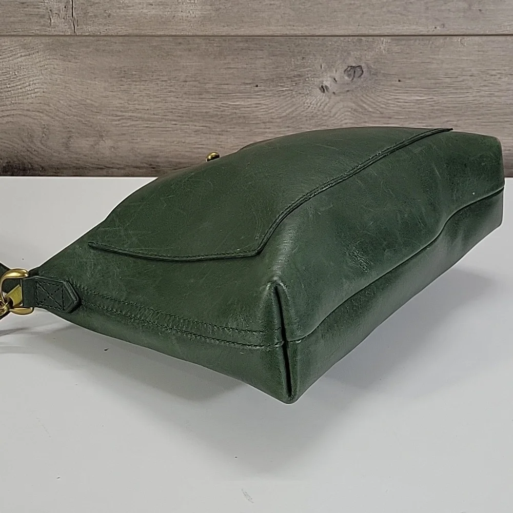 Madewell Dark Green Leather Crossbody Shoulder Bag - Picture 7 of 14